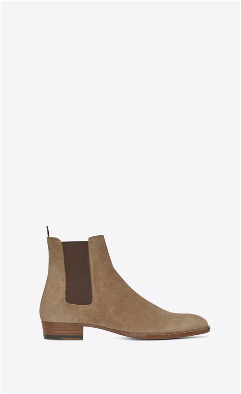 tabaco chelsea boots ysl|saint laurent wyatt leather Chelsea.